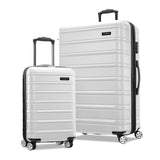 Samsonite Omni 2 Hardside 2 Piece Set - Includes Global Carry-On & Large Checked Suitcases - 360° Dual Spinner Wheels - Integrated TSA Lock & Expansion - Amazon Exclusive - Birch White