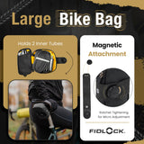 Lumiere & Co. Falcon Magnetic Bike Saddle Bag – 0.69L | 6" x 3.5" x 2" | Sleek Minimalist Brick Design, Fast Magnetic Buckle Attachment | Road Cycling–Specific Bike Seat Bag (Black, Large)