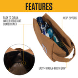 Carhartt Durable Travel Kit, Organize Essentials W/the Water Resistance Toiletry Bag, Carhartt Brown