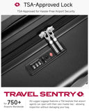 LUGGEX Carry On Luggage 22x14x9 Airline Approved, KVC Expandable Polycarbonate Hard Shell Suitcase for Travelling (EX-Core, Charcoal Metallic, 20 Inch, 40L-44L)