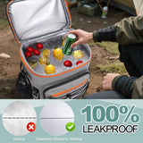 YOUNGOA Large 52cans Cooler Backpack, Insulated, Waterproof, Leak Proof, 30L Large Capacity (Grey)