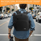 IPEB Camera Backpack for Photographers DSLR Camera Bag Professional Photography Case with 13.5 Inch Laptop Compartment & Tripod Holder Compatible for Sony Canon Nikon Black Orange