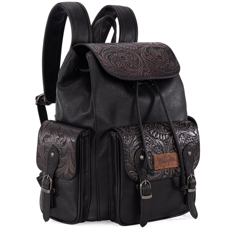 Montana West Wrangler Backpack Purse for Women Men Western Backpack Floral Tooled Travel Bags