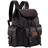 Montana West Wrangler Backpack Purse for Women Men Western Backpack Floral Tooled Travel Bags