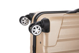 Rockland Santa Monica Hardside Spinner Wheel Luggage, Champagne, 19", 24", 28"