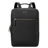 BOSTANTEN Leather Backpack 15.6 inch Laptop Bag Travel Casual Computer Backpack College Business Work Shoulder Bags with Trolley Sleeve for Women Men Black