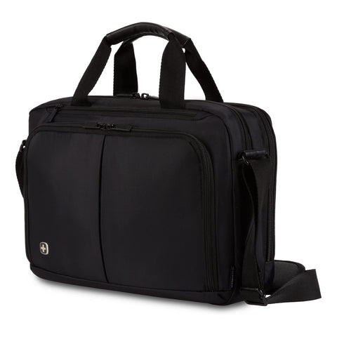 Wenger Source Padded Document Organizer and 14-Inch Laptop Bag, Black