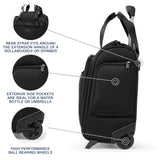 Travelpro Crew Classic Lightweight Softside Luggage, Rolling Underseat Carry on Bag, 14" Laptop or Tablet Sleeve, Men and Women, 17-Inch, Black