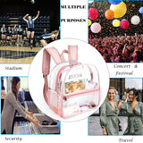 Clear Backpack for Women and Girls 12x12x6 Stadium Approved Plastic Backpack