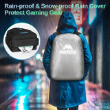 MATEIN 18 inch Gaming Backpack with Thick Padded Laptop Compartment, Anti Theft Extra Large Laptop Backpack with Rain Cover, Waterproof Travel Bag with Tech Organizer for Gaming Accessories