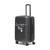 KARL LAGERFELD Paris Unisex Luggage Suitcase,Black/Grey,Medium | Backpacks4Less