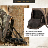 Insights Hunting by frogg toggs- The V2 Element, Heavy Duty 1,831 Cubic Inch Hiking Fishing Camping Hunting Backpack, Realtree APX