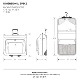 SwissGear 7895 Premium Rolling Garment Bag, Bonus Hanging Feature, Men's and Women's, 24-Inch Luggage - Black