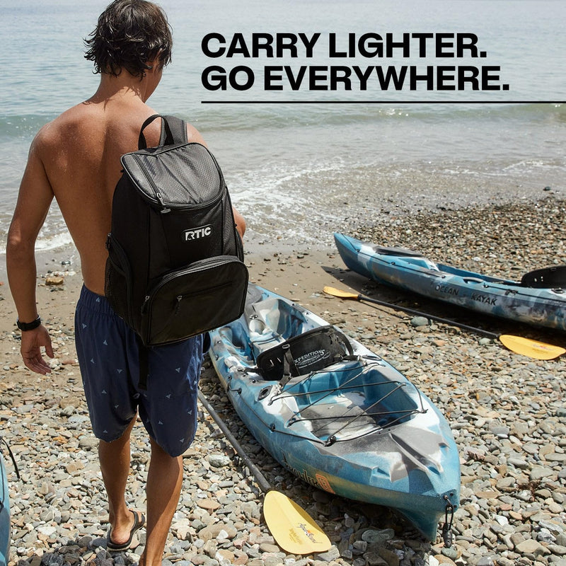 RTIC 15 Can Lightweight Backpack Cooler Soft Insulated Portable Bag for Lunch, Beach, Drink, Beverage, Travel, Camping, Picnic, Car, Hiking, Fresh Mint