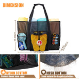 KALIDI Beach Mesh Tote Bag, Carrier Bag Shopping Bag Travel Baggage Hobo Women MAX 35L Shoulder Bag For Beach Vacation