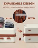 luggage 2 piece sets,Expandable Hard Shell Luggage Set with Spinner Wheels, TSA Lock, 20/28 inch Travel Suitcase Set