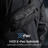 tomtoc 1.5L X-Pac Sling Bag with RFID Blocking, Crossbody Bag Minimalist Chest Shoulder Pack for Men/Women, Water-resistant Lightweight Casual Funny Pack for Travel, Daily Commute