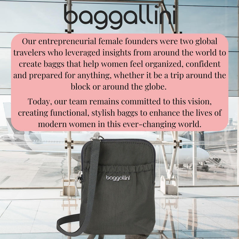 Baggallini unisex adult Bryant Pouch With Rfid Handbags, Charcoal, One Size US