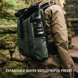 WANDRD PRVKE 21L Backpack: Weather-Resistant Travel & Camera Backpack with Laptop Sleeve, Quick Side Access, Clamshell Opening – Ideal Photography & Travel Bag (Wastach Green)