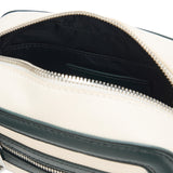 Lacoste Women's Small Nilly Petit Piqué Reporter Bag, Flour/Dark Green, One Size