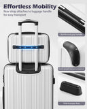 Coolife Luggage Sets, 5 Piece Durable Suitcase, Lightweight Carry on Luggage with PC+ABS Hardshell, Dual Spinner Wheels, TSA Lock and YKK Zipper (wine wind new, 5 piece set)