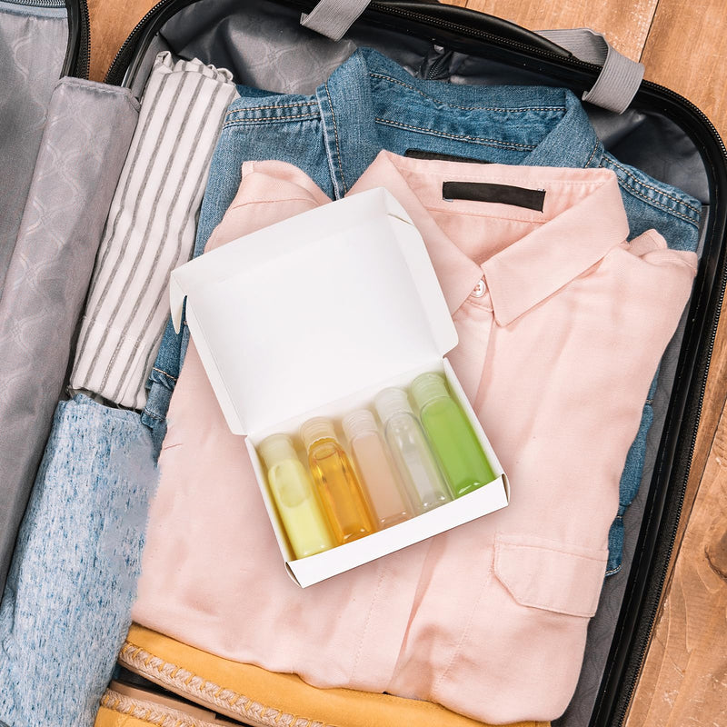 Wowang Travel Bottles for Toiletries 5 Pack 2oz TSA Approved Squeezable Travel Size Containers Leak-proof Shampoo and Conditioner Bottles Refillable Plastic Squeeze Bottle(Clear)