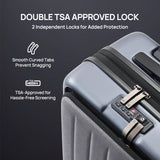 NINETYGO Carry On Luggage 22X14X9 Airline Approved with Front Pocket, 20 Inch Luggage with Front Compartment, Expandable, Double Spinner Wheels, Hardsided PC, TSA Lock (Midnight Black, Seine Max)