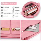 KALIDI FANCY FOREST Canvas Messenger Bag for Women Men, Large Crossbody Bag for College Work Travel Daily, Pink