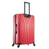 InUSA VASTY Luggage with Spinner Wheels | Durable Lightweight Hardside Suitcase, Travel Bag with Handle and Trolley, 28-Inch Large Checked Luggage | Red
