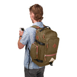 Kelty Fairbank 29L - Origins Collection Backpack, 29L Daypack with Classic Design, Padded Laptop Sleeve, Hydration Compatible, TSA Carry On Friendly, Vegan Leather Accents, 2023 (Burnt Olive)