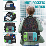 TFAUR Boys Backpack for School,Gamer Backpack for Boys Kids,Boy Bookbag for Elementary Middle School Student,Video Game Bookbag For Boy Kids Teen Age 6-14,17″