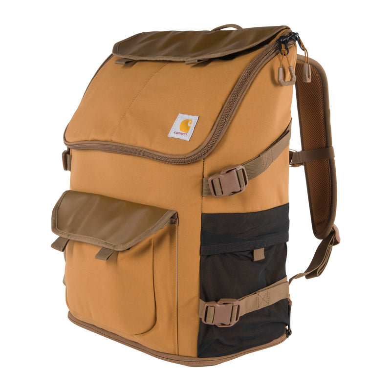Carhartt 35L Nylon Workday Backpack, Durable Water-Resistant Pack with 15" Laptop Sleeve and Adjustable Shoulder Straps, Carhartt Brown