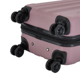 Travelers Club Chicago Plus Hardside Luggage, Mauve, 20" Carry-On