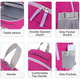 Tfomyu Kids Backpack for Girls Elementary School Backpacks for Child 17 Inch Lightweight Middle School Bookbag for Teens with Chest Strap, Purple