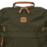 Bric's X-Travel Montagne Backpack 16 Inch, Water-Resistant Recycled Nylon Carry-On Daypack with Compression Straps, Padded Backpanel, Laptop Sleeve and Luggage Pass-Through - Olive