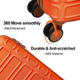 AAIVV 4 Piece Luggage Set Expandable ABS Travel Suitcase Set TSA Lock Hardshell Durable Lightweight Traveling Luggage Sets Gift for Back to School (Orange, 28in26in20in13in)