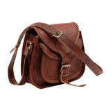 Indian Hando Art 9 inch Women Leather Cross-body Shoulder Bag Satchel Ladies Purse Genuine Multi Pocket Saddle Vintage Handmade Travel