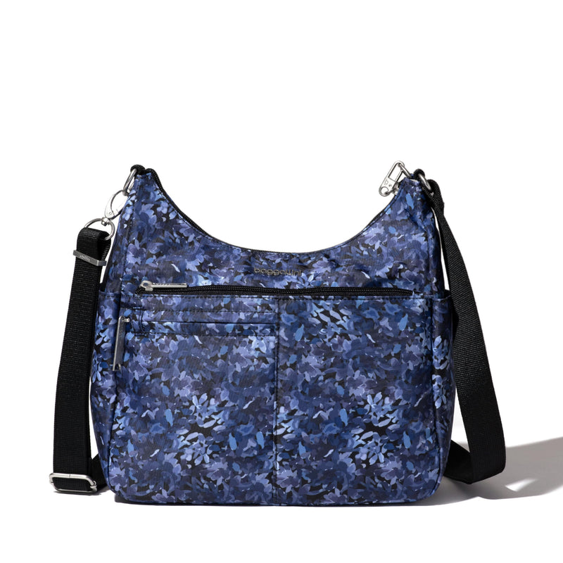 Securtex Anti-theft Free Time Hobo Bag - 10.5"x9" Travel Crossbody For Women w/Locking Zippers RFID