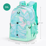 Choco Mocha Teal Backpack for Teen Girls, Travel School Backpack for Girls Middle School Large Bookbag 18 Inch, Green