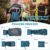 BECOJADDE 15L Small Hiking Backpack for Men Women Foldable Packable Back Pack Ultralight Hiking Daypack for Travel Camping Outdoor, Turquoise
