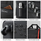 mixi Travel Bag with Wheels Expandable Foldable Luggage Bag Collapsible Rolling Travel Bag Duffel Bag Large Capacity Suitcase for Men Women, Black
