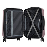 Travelers Club Chicago Plus Hardside Luggage, Mauve, 20" Carry-On