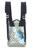 Gucci, Pre-Loved GG Blooms Supreme Canvas Backpack Small, Blue