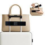 Trolley Strap Carryon Luggage Strap Over Suitcase Handle for Attaching Carryon Bag Travel Accessories TSA Approved Carry-On Add a Bag Belt Sleeve for A Tote Backpack Purse (Black on Black)