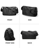 VENATIN Vintage Canvas Messenger Bag for Men & Women, Large Crossbody Shoulder Bag Leisure Shoulder Sling Bags Handbag for Travel, Business Bookbag Fits 15.6 inch Laptop, Black