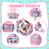 Kids Duffle Bag Girls Travel Bag for Kids Overnight Bag for Girls Dance Bag for Girl Weekender Bag Gym Bag with Shoe Compartment
