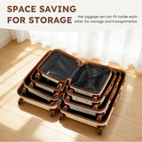 Suitour 4 Piece Luggage Sets, Hard Shell Suitcase Set with Spinner Wheels 16 20 24 28inch Travel Sets(Beige Tan)