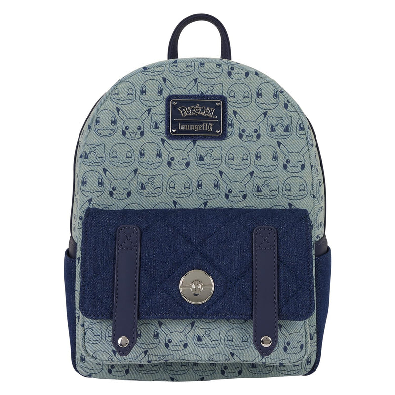Loungefly Pokémon Faux Denim Mini Backpack