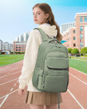 VENATIN School Backpack for Girls, Water Resistant Backpacks for Girls 15.6 Laptop Multifunction Casual Daypack, Basic College Backpack School Bookbag Mochilas Escolares para Niñas, Green