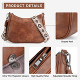 APHISON Trendy Leather Crossbody Purse with Adjustable Strap, Women's Shoulder Handbag